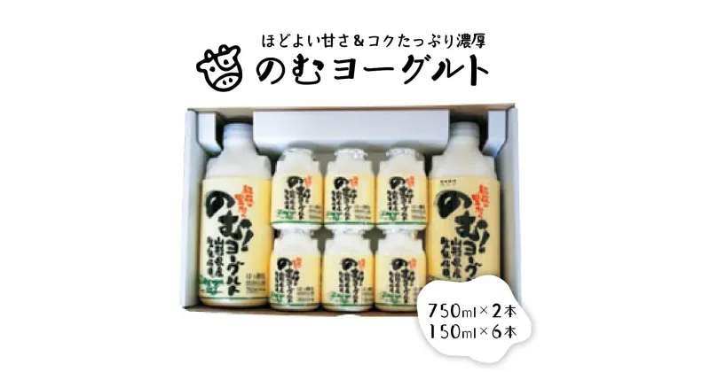 【ふるさと納税】のむヨーグルト（750ml×2本、150ml×6本）山形県 河北町 乳製品 生乳 健康 乳酸菌 ギフト プレゼント 詰め合わせ お取り寄せ 送料無料 奥羽乳業