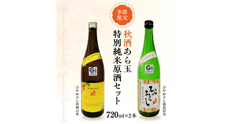 【ふるさと納税】【季節限定 秋だけの限定酒】特別純米原酒 秋酒 セット 改良信交 特別純米原酒 あら玉 ひやおろし 出羽の里 特別純米原酒 あら玉 ひやおろし 720ml×各1本 計 2本 山形の地酒 山形県 河北町