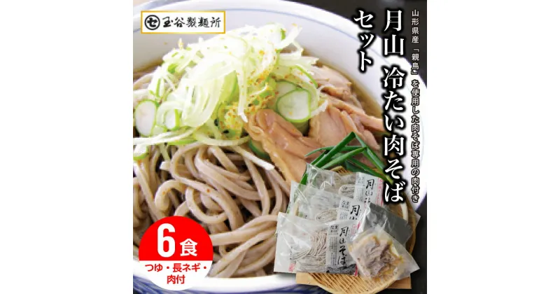 【ふるさと納税】 山形県 西川町【玉谷製麺所】 月山 冷たい 肉そば 6食セット めんつゆ付 生麺 生めん そば soba 蕎麦 そばつゆ 蕎麦つゆ 西川町 お取り寄せ B級グルメ 郷土料理 FYN9-224