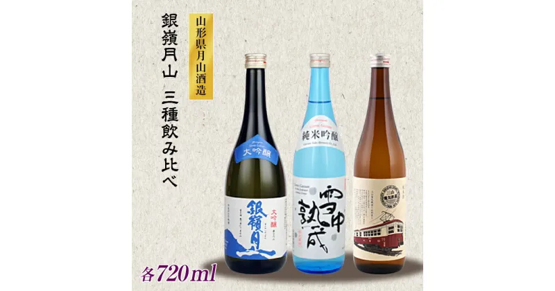 【ふるさと納税】山形の地酒【銀嶺月山】3種飲みくらべ 720ml×3本 山形県 西川町 FYN9-248