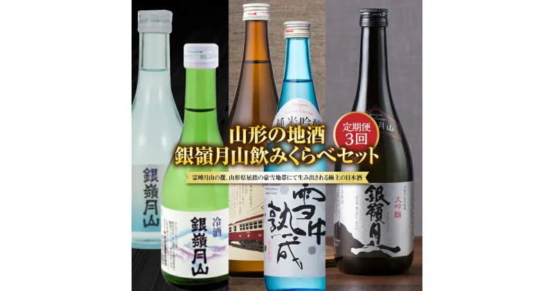 【ふるさと納税】【定期便3回】山形の地酒 銀嶺月山飲みくらべセット 山形県 西川町 FYN9-311