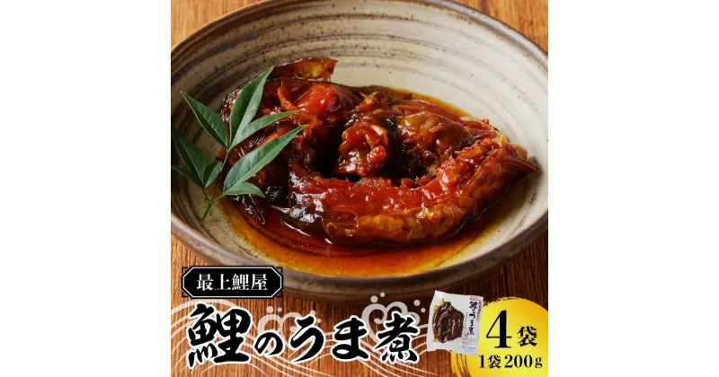 【ふるさと納税】最上鯉屋 鯉のうま煮4切れ約800g（約200g×4袋）