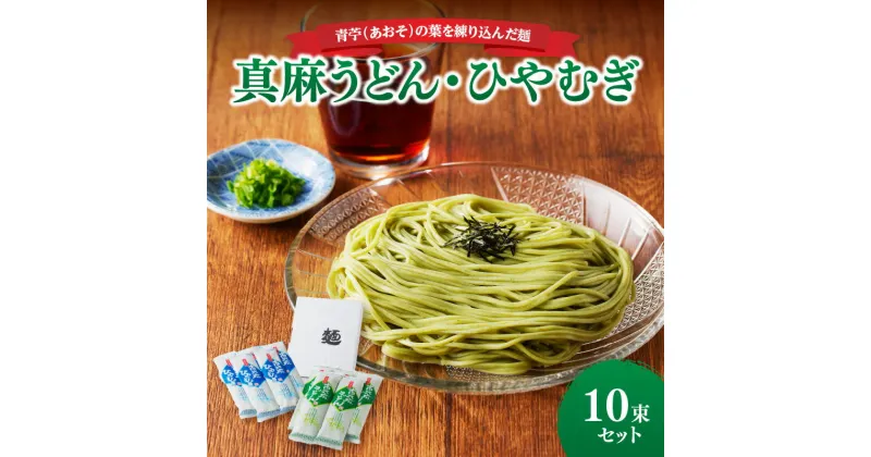 【ふるさと納税】真麻うどん・ひやむぎ10束セット 食べ比べ 麺類 乾麺 冷麦 常温 長期保存