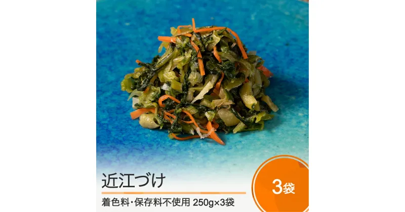 【ふるさと納税】漬物 「近江づけ」 250g×3袋 国産 着色料・保存料不使用 山形 大石田 つけもの 漬け物 近江漬 青菜 せいさい おにぎり いげたや 庄司醸造 醤油漬 しょうゆ漬 ご飯のお供 酒の肴 ご当地 おつまみ お取り寄せ 老舗 大石田 is-tuodx750