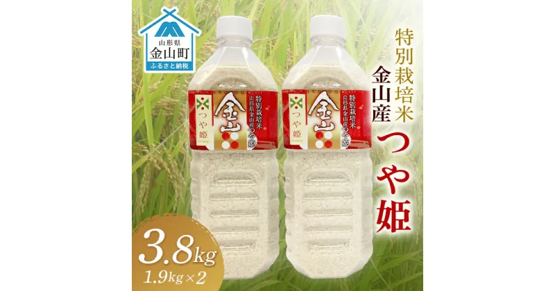 【ふるさと納税】 令和6年産米 金山産米「つや姫1.9kg」（ペットボトル入り）×2本セット 計3.8kg 米 お米 白米 ご飯 精米 ブランド米 つや姫 送料無料 東北 山形 金山町 F4B-0485