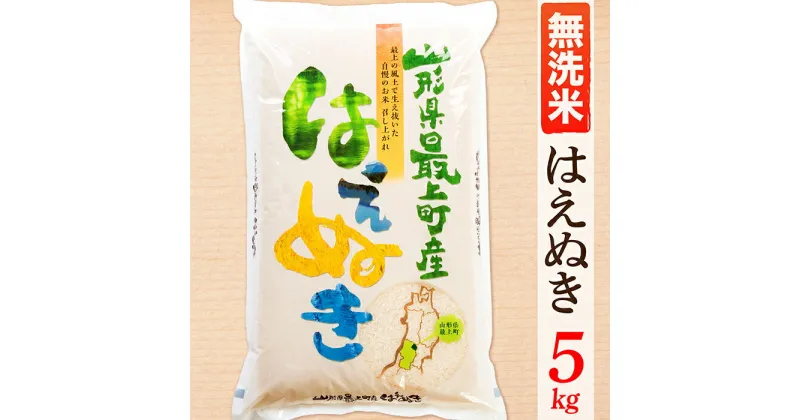 【ふるさと納税】【令和6年産】【無洗米】山形県産はえぬき5kg