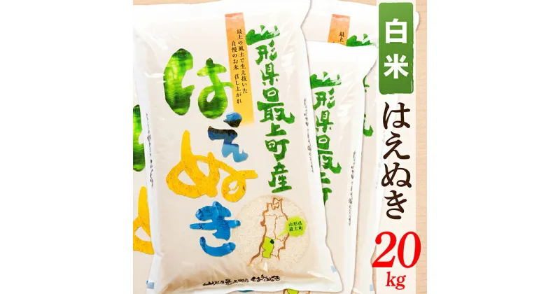 【ふるさと納税】【令和6年産】【白米】山形県産はえぬき20kg