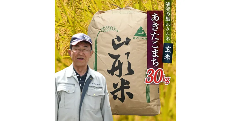 【ふるさと納税】令和6年産【玄米】最上町産 ホタル米あきたこまち30kg×1袋