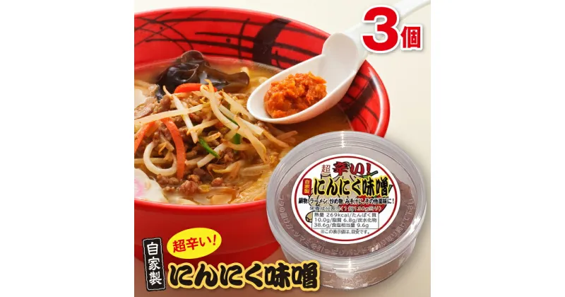 【ふるさと納税】後藤屋 にんにく味噌 3個セット（100g） F20B-007