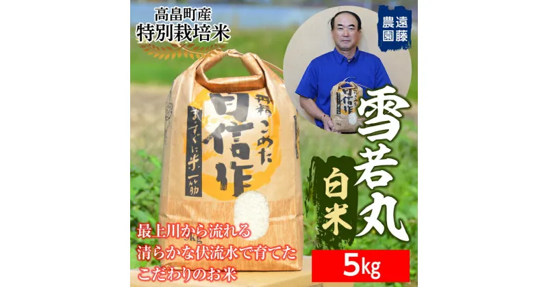 【ふるさと納税】 【遠藤農園】令和6年度 山形県高畠町産 特別栽培米 雪若丸 白米 5kg(1袋) 精米 米 お米 おこめ ごはん ブランド米 産地直送 農家直送 F21B-162