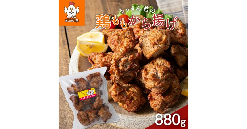 【ふるさと納税】 【ちっきんほこほこ亭】ちっきん君の鶏ももから揚げ 880g 国産鶏100％使用 しょうゆベース 柔らか ジューシー 唐揚げ 鶏 時短 調理不要 冷凍 山形県 高畠町 F20B-946