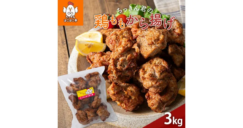 【ふるさと納税】 【ちっきんほこほこ亭】ちっきん君の鶏ももから揚げ 3kg(300g×10) 国産鶏100％使用 しょうゆベース 柔らか ジューシー 唐揚げ 鶏 時短 調理不要 冷凍 小分け 山形県 高畠町 F20B-980