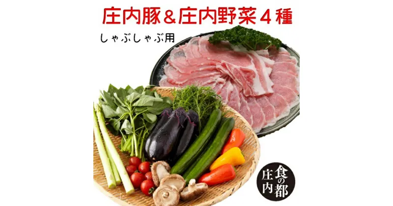 【ふるさと納税】庄内豚（しゃぶしゃぶ肉）＆庄内野菜4種（やまがた庄内産直出前便実行委員会）