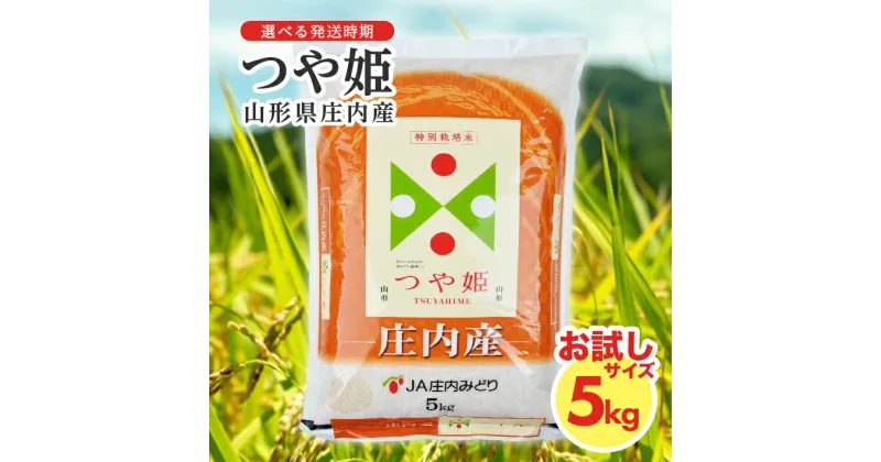 【ふるさと納税】つや姫 5kg 令和6年産米 特別栽培米 山形県庄内産 ご希望の時期頃にお届け 東北 山形県 遊佐町 庄内地方 米 お米 精米 白米 ブランド米 庄内米 ご飯 ごはん 農協 JA お試し 発送時期が選べる