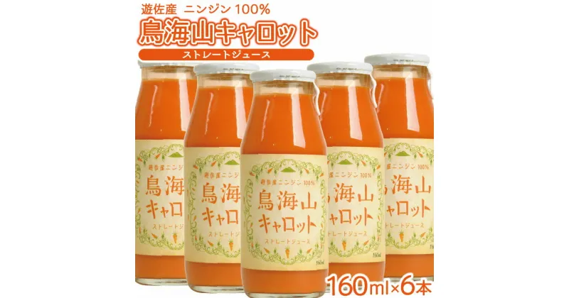 【ふるさと納税】キャロットジュース 鳥海山キャロット 砂糖不使用 160ml×6本 人参 にんじん ニンジン 野菜 ジュース ストレート 100% 濃厚 セット 東北 山形県 遊佐町 庄内