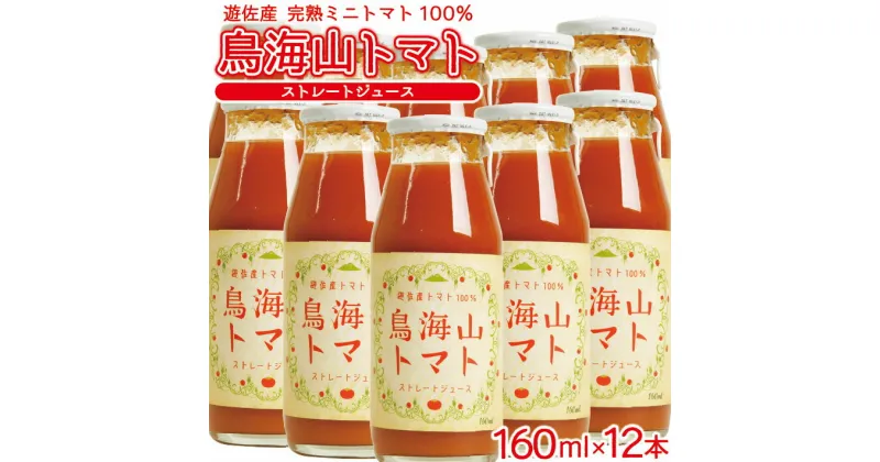 【ふるさと納税】農家直送 トマトジュース 鳥海山トマト 砂糖不使用 食塩無添加 160ml×12本