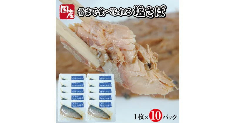 【ふるさと納税】骨まで食べられる塩さば焼き 1枚×10パック 塩サバ 常温保存 ご飯のおとも