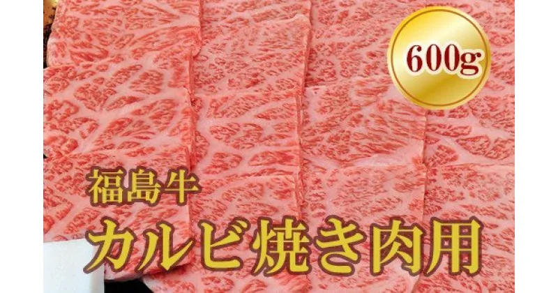 【ふるさと納税】No.1558福島牛霜降りカルビ焼肉用　600g