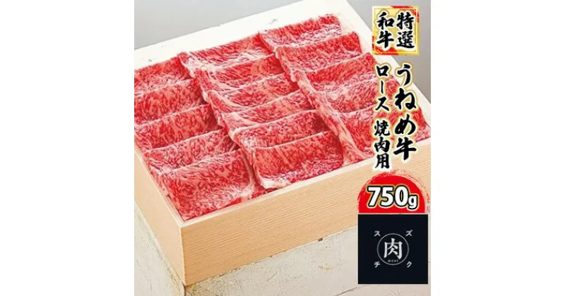 【ふるさと納税】【和牛 焼肉】うねめ牛 ロース 焼肉用 750g＜鈴畜中央ミート＞福島県産　【お肉・牛肉・ロース・焼肉・バーベキュー】