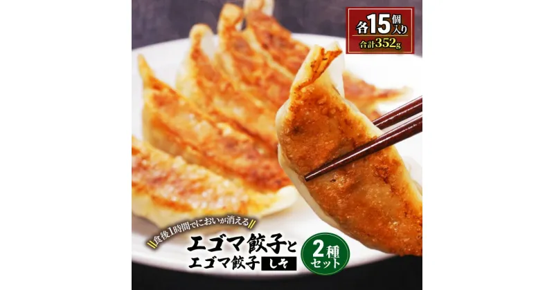 【ふるさと納税】エゴマ餃子とエゴマ餃子（しそ）2種セット（各15個入）　　【無臭・肉汁・ジューシー・もちもち・手作り】