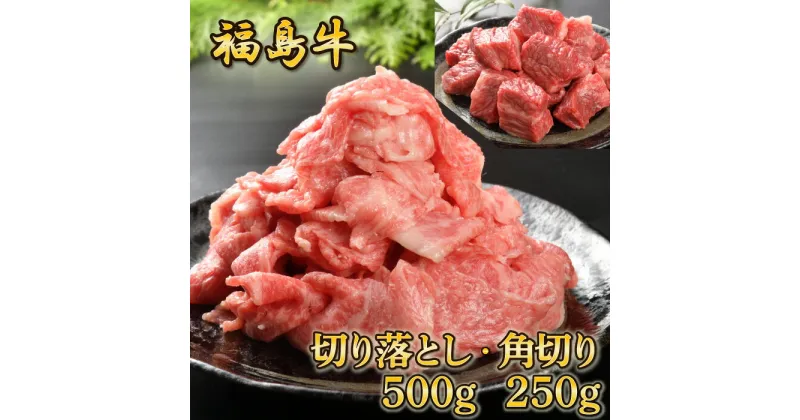 【ふるさと納税】福島牛切り落とし500g・角切り250g