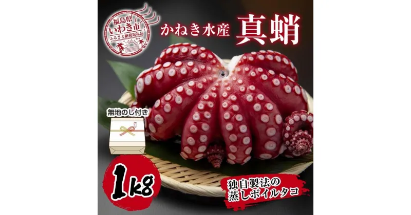 【ふるさと納税】【無地熨斗付き】真蛸(蒸しボイルたこ)1kg×1杯　　調理簡単で便利！おかずの一品やお酒のお供に！