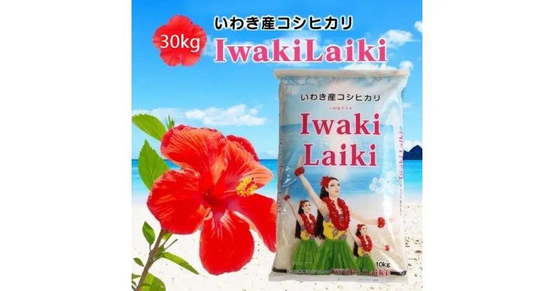 【ふるさと納税】Iwaki Laikiいわき産コシヒカリ30kg | お米 こめ 白米 食品 人気 おすすめ 送料無料