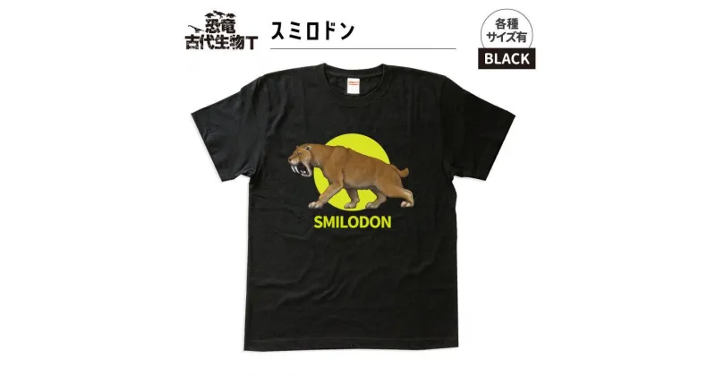 【ふるさと納税】恐竜・古代生物Tシャツ　スミロドン 027