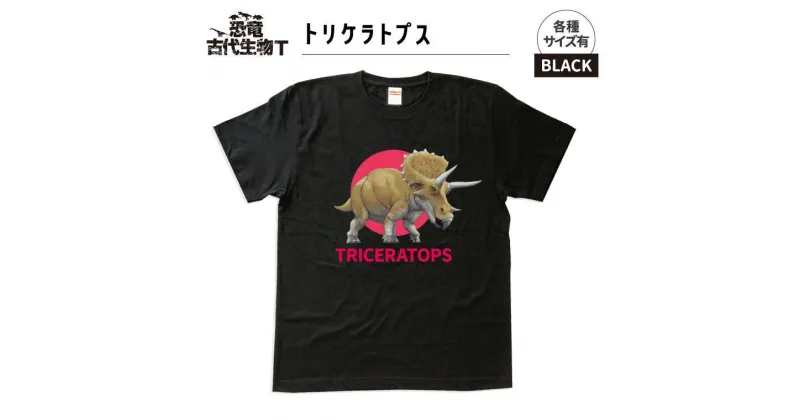 【ふるさと納税】恐竜・古代生物Tシャツ　トリケラトプス 035