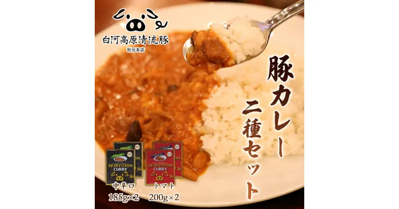 【ふるさと納税】白河高原清流豚カレー2種セット 2種2食ずつ F21R-042