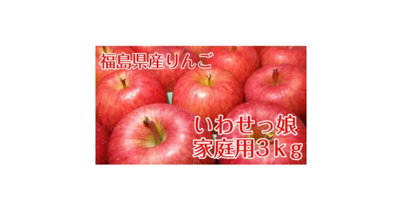 【ふるさと納税】【訳あり家庭用りんご】福島県のリンゴ　いわせっ娘3kg(8～12玉)【1362067】