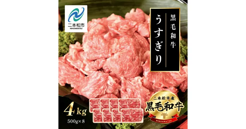 【ふるさと納税】 黒毛和牛 うすぎり 4kg （ 500g × 8パック ） 福島県二本松市産 薄切り 黒毛 和牛 肉 牛 牛肉 牛丼 国産牛 赤身 脂身 旨味 薄切り肉 切り落とし 小分け エム牧場 人気 おすすめ ふるさと 納税 福島 送料無料 【コーシン】