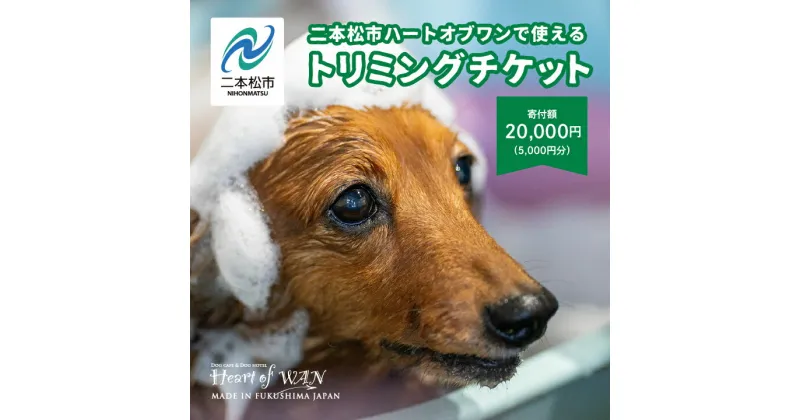 【ふるさと納税】 トリミングチケット 5,000円分 トリミング 愛犬 ワンちゃん 犬 ペット トリミングチケット サロン わんちゃん おすすめ お中元 お歳暮 ギフト 二本松市 ふくしま 福島県 送料無料 【ハートオブワン】