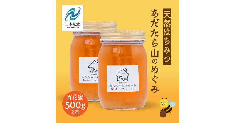 【ふるさと納税】 はちみつ（あだたら山のめぐみ）」 百花蜜 500g×2本 ハチミツ 蜂蜜 自家採蜜 国産100% 安達太良山 二本松養蜂場 おすすめ お中元 お歳暮 ギフト 二本松市 ふくしま 福島県 送料無料 【あだたら高原いっぷく】