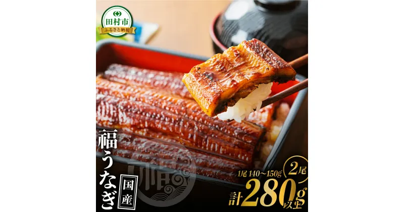 【ふるさと納税】 国産 福うなぎ 蒲焼 (140g～150g) 2尾 魚 養殖 ウナギ 鰻 肉厚 冷凍 ギフト 贈答 贈り物 福島県 田村市 ニューフロンティア