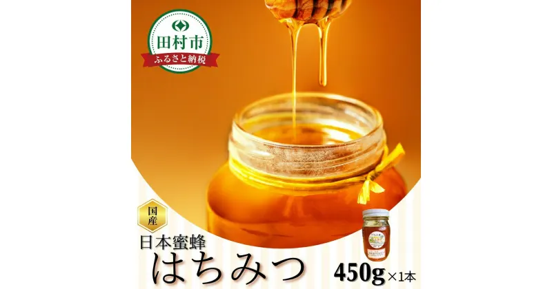 【ふるさと納税】うつしの里 日本蜜蜂はちみつ 1本 (450ml) 蜂蜜 ハチミツ 健康 レシピ 国産 効能 美容 栄養 福島県 田村市 菅野 豊