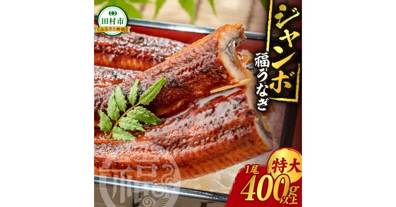 【ふるさと納税】国産 ジャンボ 福うなぎ 特大 (400g～490g) 1尾 魚 養殖 ウナギ 鰻 肉厚 冷凍 ギフト 贈答 贈り物 福島県 田村市 ニューフロンティア