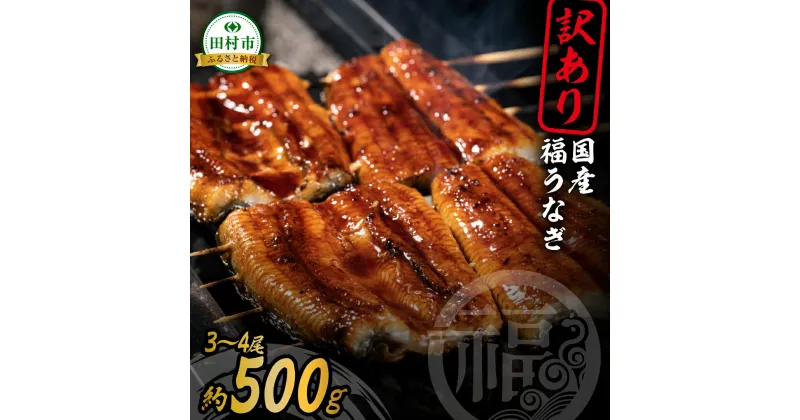 【ふるさと納税】 国産 【訳あり】 福うなぎ 約500g (3～4尾) 魚 養殖 ウナギ 鰻 肉厚 冷凍 ギフト 贈答 贈り物 福島県 田村市 ニューフロンティア