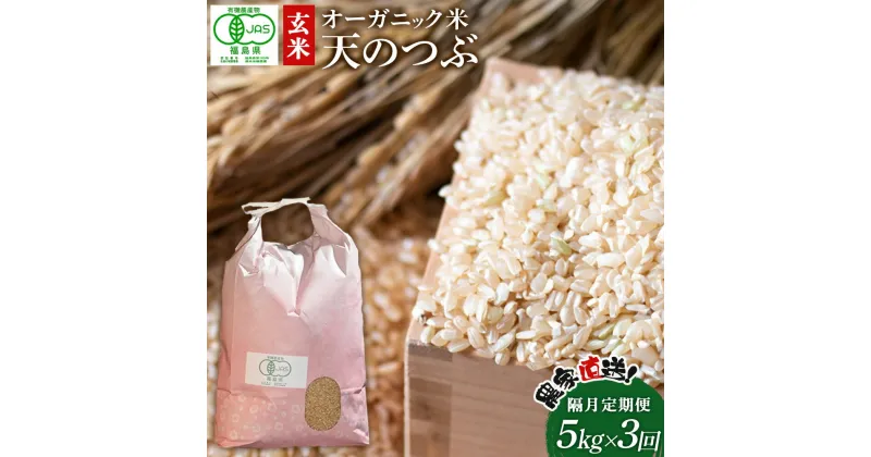 【ふるさと納税】【令和6年産・新米】 南相馬 天のつぶ 定期便 5kg 5キロ 3回 15kg 15キロ JAS 有機米 根本有機農園 玄米 新米 コメ ブランド米 福島 福島県産 低温貯蔵庫 送料無料 旨い ふるさと納税 オンライン申請【3005101】