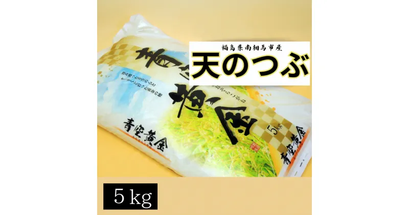 【ふるさと納税】【令和6年米】 アグリロード 天のつぶ 5kg (5kg × 1) 5キロ 精米 白米 コメ ごはん ブランド米 南相馬 福島 オリジナル 品種 福島県産 お取り寄せ 炊き立て おかゆ 送料無料 ふるさと納税 オンライン申請【69002】