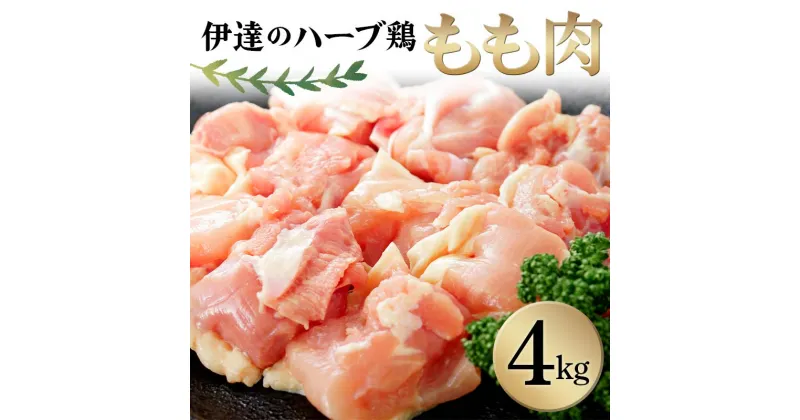 【ふるさと納税】 伊達のハーブ鶏 もも肉 4kg 伊達市 福島県 東北 冷蔵 鶏肉 もも とり肉 お肉 F20C-963