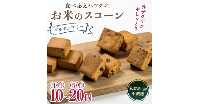 【ふるさと納税】米粉のおやつ グルテンフリーお米のスコーン10個セット／20個セット お菓子 おかし 小麦不使用 乳製品不使用 卵不使用 低糖質 糖質オフ ヘルシー F21T-135var