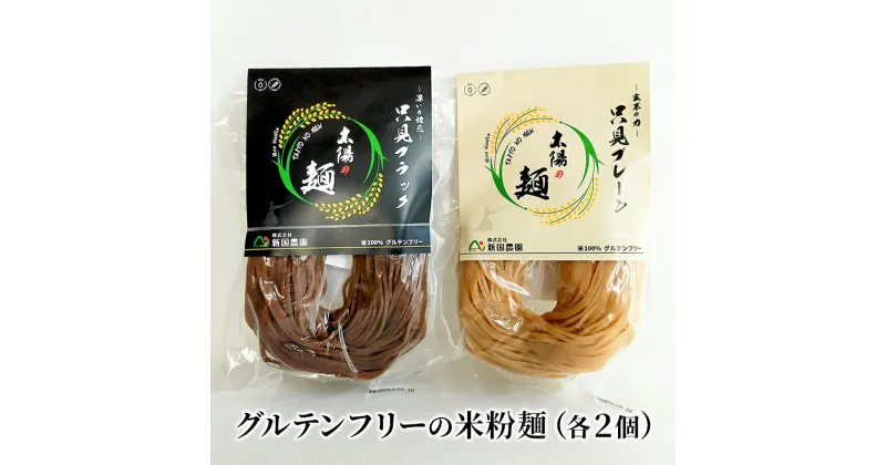 【ふるさと納税】【新国農園】太陽の麺（プレーンとブラック4個セット）