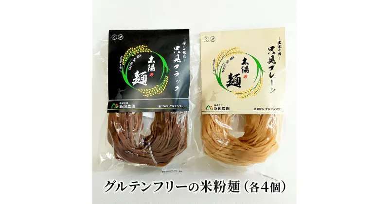 【ふるさと納税】【新国農園】太陽の麺（プレーンとブラック8個セット）