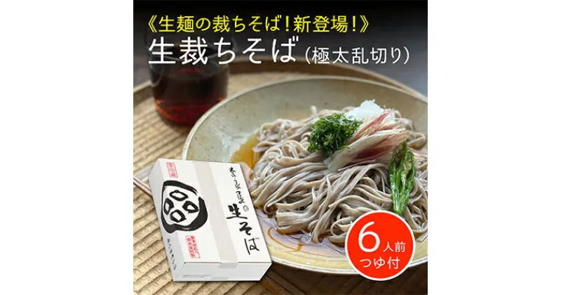 【ふるさと納税】《週末お届け限定》生裁ちそば 6人前つゆ付／太めの乱切り　【 麺類 お蕎麦 生そば そばの香り 風味 歯切れ 極太乱切り 幅広 生麺 ランチ お昼ご飯 夕飯 会津産のそば粉 】