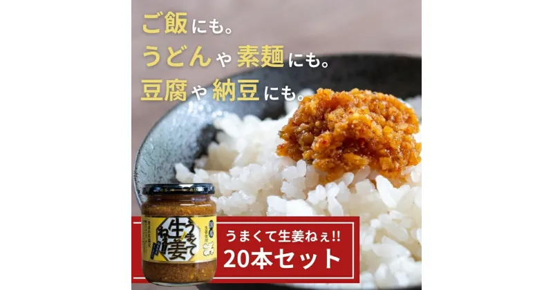 【ふるさと納税】うまくて生姜ねぇ!!20本セット 【しょうが 国産 醤油漬け ごはんのお供 お弁当 調味料 おつまみ 肴 薬味 隠し味 猪苗代町 福島県】