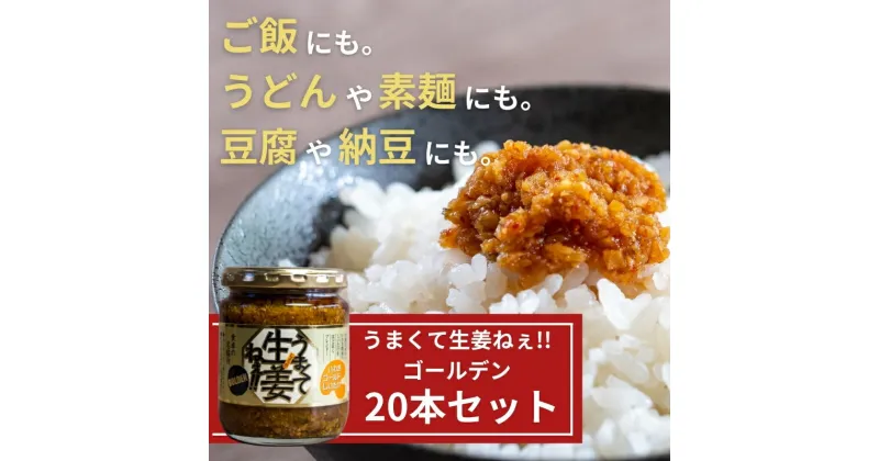 【ふるさと納税】うまくて生姜ねぇ!!ゴールデン20本セット 【しょうが 国産 醤油漬け しいたけ ごはんのお供 お弁当 調味料 おつまみ 肴 薬味 隠し味 猪苗代町 福島県】