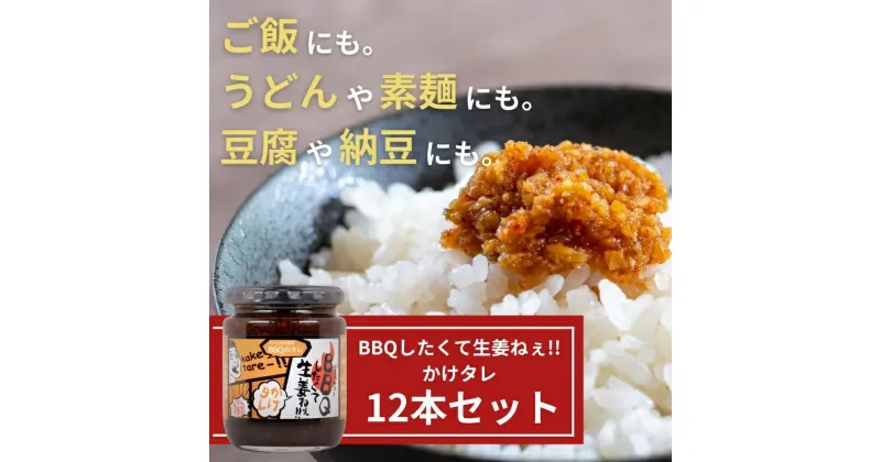 【ふるさと納税】BBQしたくて生姜ねぇ!!かけタレ12本セット 【しょうが 国産 醤油漬け バーベキュー 焼肉 たれ ごはんのお供 お弁当 調味料 おつまみ 肴 薬味 隠し味 猪苗代町 福島県】