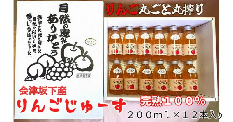 【ふるさと納税】16-O　相良農場　りんごジュース200ml12本入り　（品種違い組み合わせ）小瓶セット