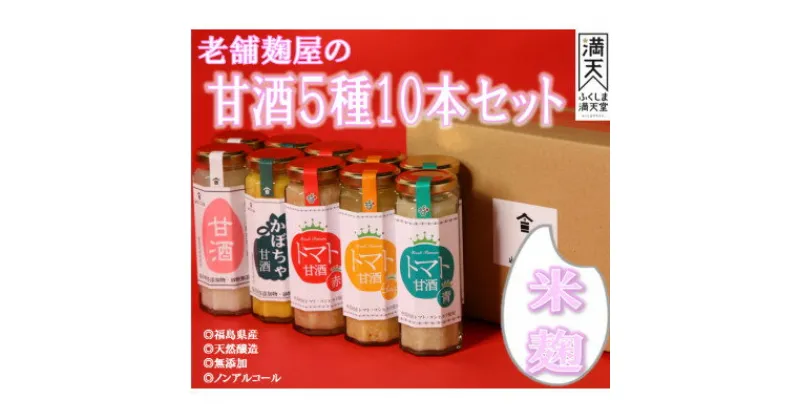 【ふるさと納税】中島村産の農産物を使用した甘酒10本詰合せ【配送不可地域：離島・沖縄県】【1513900】